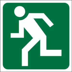 Direction to Escape Route Left Sticker