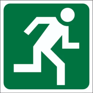 Direction to Escape-Route Right Sticker
