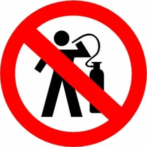 Use of Compressed Air Prohibited Stickers