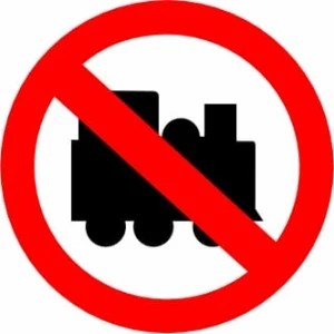 Locomotives Prohibited Beyond This Point Stickers