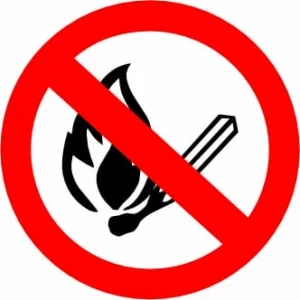 Fire & Open Light Prohibited Stickers