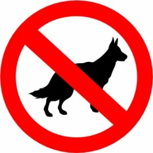 Dogs prohibited Stickers