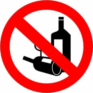 Alcohol Prohibited Stickers