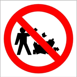 Littering Prohibited Sticker