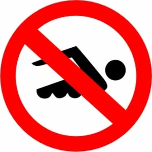Swimming Prohibited Stickers