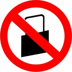 Handbags Prohibited Stickers