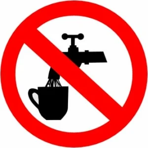 Water for Drinking Purposes Prohibited Stickers