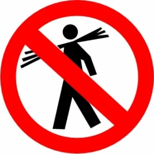 Carrying of Long Objects Prohibited