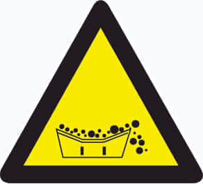 Beware of Material Falling From Moving Conveyor Belt Sign