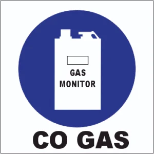 Carbon Monoxide Gas Monitor Shall Be Used Sticker