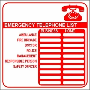 KM048 - Emergency Telephone List