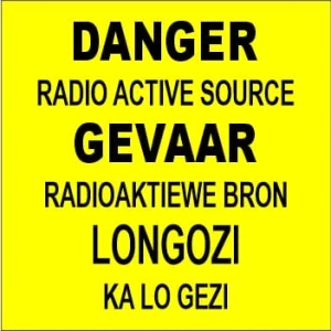 KM101 - Danger Radioactive Source