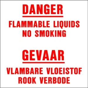 KM148 - Danger Flammable Liquids
