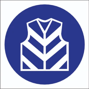 Reflective Jacket Shall Be Worn Sticker signs