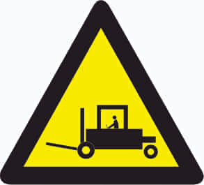 Warning of Forklifts Sign