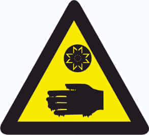 Warning Hazard for Cold Burns Sign