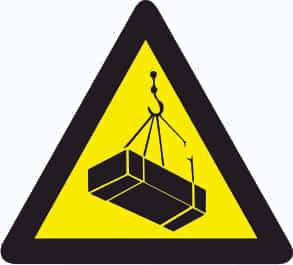 Warning of Suspended Loads Sign